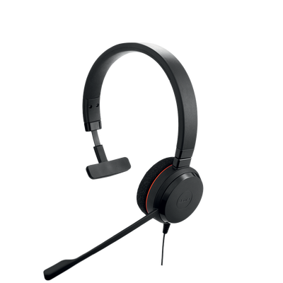 Jabra Evolve 20 Mono con conexión USB, micrófono con cancelación de ruido de última generación, configuración Plug and Play, Certificación Microsoft Teams (4993-823-109)