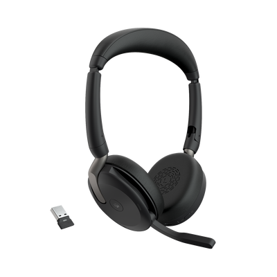 Jabra Evolve2 65 Flex, Auricular stereo versión MS, dongle USB-A con cancelación de ruido (26699-999-999)