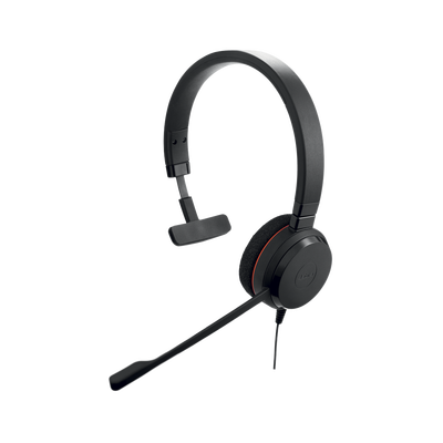 Jabra Evolve 30 Mono con conexión USB / 3.5mm, micrófono con cancelación de ruido y controlador en el cable con botones e indicadores LED (5393-829-309)