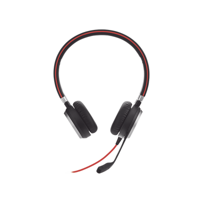 Jabra Evolve 40 Duo con Conexión USB / 3.5 mm, indicador de ocupado y cancelación de ruido pasiva (6399-823-109)