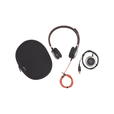 Jabra Evolve 40 Duo con Conexión USB / 3.5 mm, indicador de ocupado y cancelación de ruido pasiva (6399-823-109)