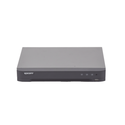 DVR 8 Canales TURBOHD + 4 Canales IP / 5 Megapixel Lite - 3K Lite / Audio de Dos Vías por Coaxitron / Reconocimiento Facial / ACUSENSE (Evista falsas alarmas) / 1 Bahía de Disco Duro / Salida de Video en Full HD