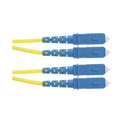 Jumper de Fibra Optica Monomodo 9/125 OS2, SC-SC Duplex, OFNR (Riser), Color Amarillo, 2 Metros