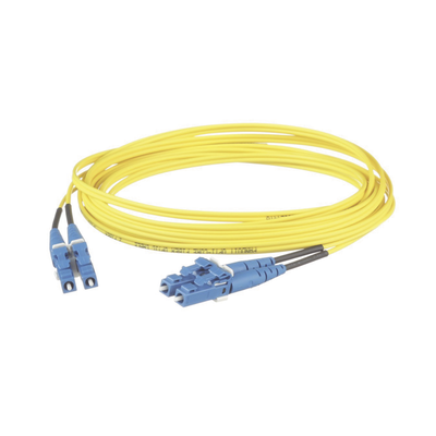 Jumper de Fibra Optica Monomodo 9/125 OS2, LC-LC Duplex, LSZH, Color Amarillo, 1 Metro