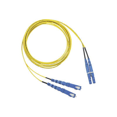 Jumper de Fibra Optica Monomodo 9/125 OS2, LC-SC Duplex, OFNR (Riser), Color Amarillo, 1 Metro