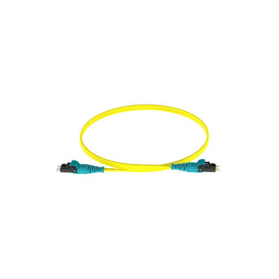 Jumper de Fibra Optica Monomodo 9/125 OS2, LC-LC Duplex Push Pull, OFNR (Riser), Color Amarillo, 3 Metros