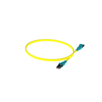 Jumper de Fibra Optica Monomodo 9/125 OS2, LC-LC Duplex Push Pull, OFNR (Riser), Color Amarillo, 3 Metros