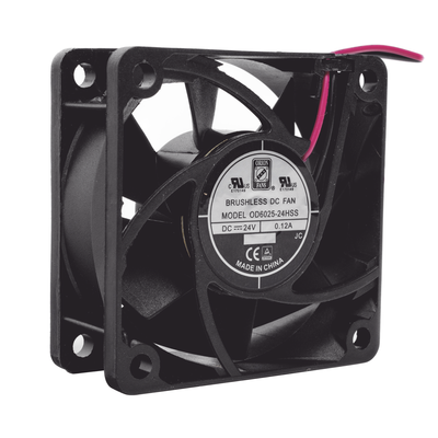 Ventilador Anticondensante Axial Cuadrado, 60x60x25 mm, 24 Vcc, 4500 RPM, 2.9 W, 0.12 A, Flujo de Aire de 25.0 CFM, Unión Sellada.