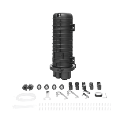 Caja de Distribución de Fibra Óptica Vertical tipo Domo, hasta 96 empalmes, Exterior, IP68