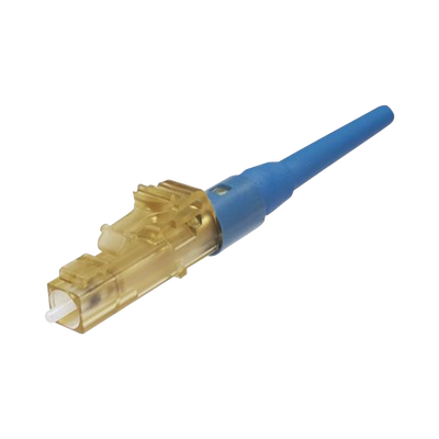 Conector de Fibra Óptica LC Simplex OptiCam, Monomodo 9/125 OS2, Pre-pulido, Color Azul