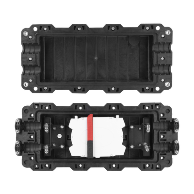 Cierre de Empalme para 24 fusiones de Fibra Óptica Horizontal, Exterior, IP68