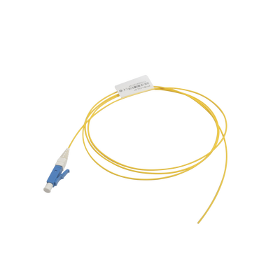 Pigtail de Fibra Óptica LC/UPC Simplex, Monomodo OS1/OS2 XGLO, OFNR, Color Amarillo, 1 Metro