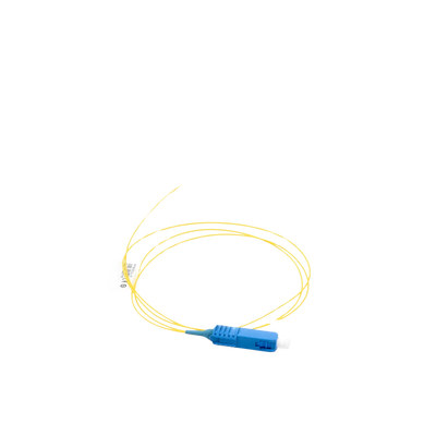 Pigtail de Fibra Óptica SC/UPC Simplex, Monomodo OS1/OS2 XGLO, OFNR, Color Amarillo, 1 Metro