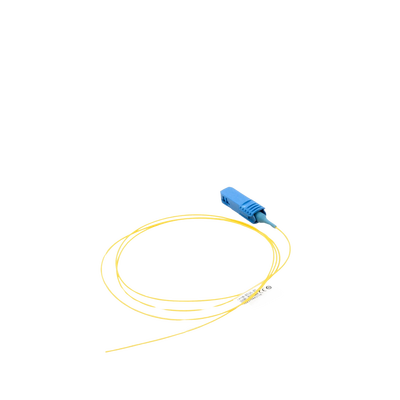 Pigtail de Fibra Óptica SC/UPC Simplex, Monomodo OS1/OS2 XGLO, OFNR, Color Amarillo, 1 Metro