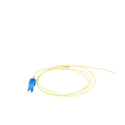 Pigtail de Fibra Óptica SC/UPC Simplex, Monomodo OS1/OS2 XGLO, OFNR, Color Amarillo, 1 Metro