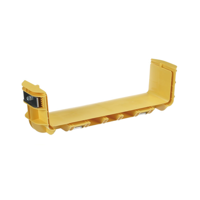 Union Recta "Cople", Para Canaleta FiberRunner™ 12X4, Color Amarillo