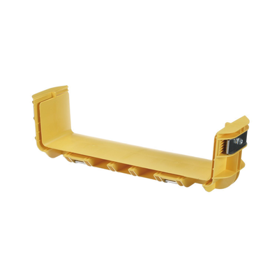 Union Recta "Cople", Para Canaleta FiberRunner™ 12X4, Color Amarillo