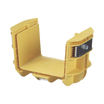 Union Recta "Cople", Para Canaleta FiberRunner™ 4X4, Color Amarillo