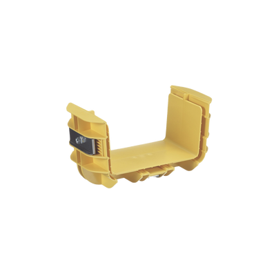 Union Recta "Cople", Para Canaleta FiberRunner™ 6X4, Color Amarillo