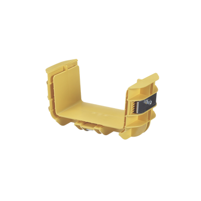 Union Recta "Cople", Para Canaleta FiberRunner™ 6X4, Color Amarillo