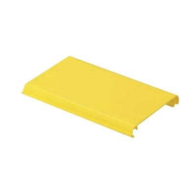 Tapa Con Bisagra a Presión Para Canaleta FiberRunner™ FR4X4YL2, de PVC Rígido, Color Amarillo, 2 m de Largo