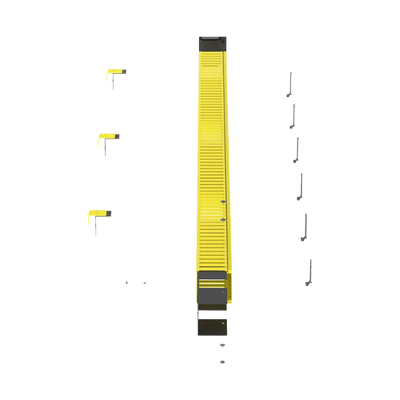 Kit de Administrador de Cables Vertical FiberRunner 4X4, Incluye Soportes de Montaje y Accesorios, Color Amarillo