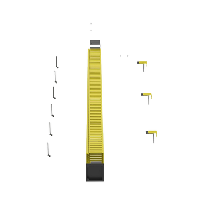 Kit de Administrador de Cables Vertical FiberRunner 4X4, Incluye Soportes de Montaje y Accesorios, Color Amarillo