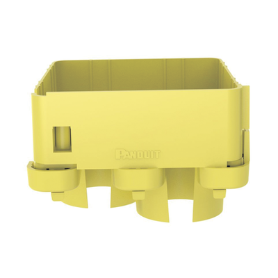 Tapa con 2 Salidas a Tubo de 1.5in (38mm), Para uso con Canaletas 4X4 FiberRunner™, Color Amarillo