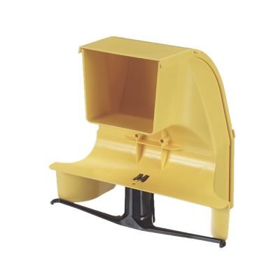 Bajada Para Canaleta FiberRunner™, Uso con Medidas 4x4, 6X4, 12X4, o 24X12, Con Reducción a 4X4, Color Amarillo