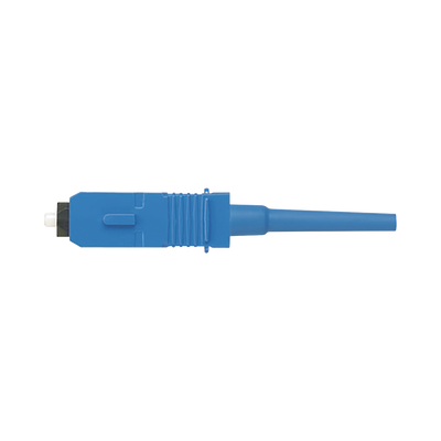 Conector de Fibra Óptica SC Simplex OptiCam, Monomodo 9/125 OS2, Pre-pulido, Color Azul