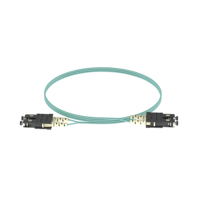 Jumper de Fibra Optica Multimodo 50/125 OM3, SC-SC Duplex, OFNR (Riser), Color Aqua, 3 Metros