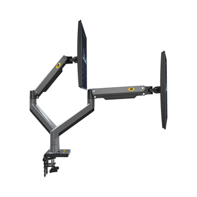 Montaje de Escritorio articulado para 2 monitores de 22"-32" /  Soporta hasta 15 kg x  brazo / Vesa 75 x 75 / 100 x 100 / Acero / Giro: 360°