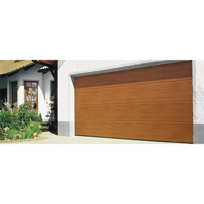 Puerta de Garage D/ Alta calidad / 12x8 pies / AISLADA / Estilo Americana / Imitacion Madera / Golden Oak / Linea Central .