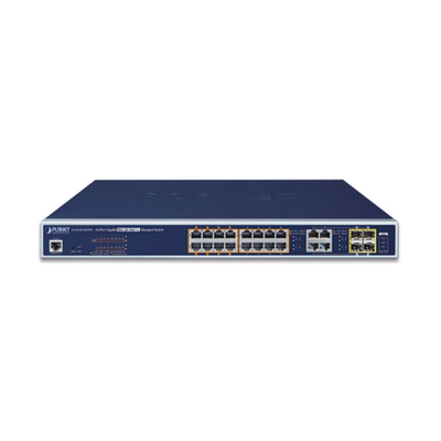 Switch administrable L2, 16 puertos 10/100/1000T Ultra PoE + 4 puertos Gigabit Combo TP/SFP