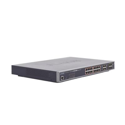 Switch administrable L2, 16 puertos 10/100/1000T Ultra PoE + 4 puertos Gigabit Combo TP/SFP