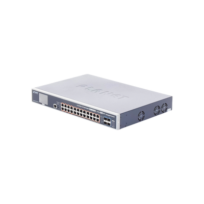 Switch Administrable Capa 3, 24 Puertos Gigabit 802.3bt, Hasta 600 W, 4 Puertos 10 G SFP+, Con Pantalla Táctil para Configuración Básica