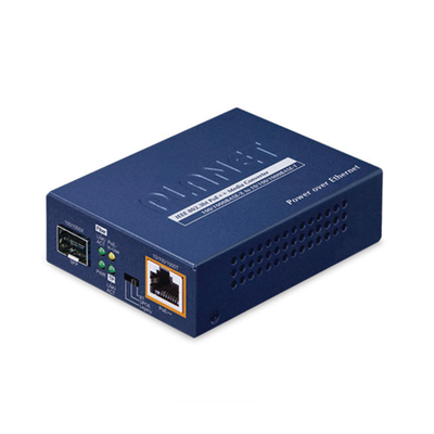 Convertidor de Medios 100/1000BASE-X SFP a 10/100/1000BASE-T 802.3bt PoE++ (60 Watts)