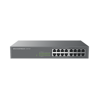 Switch PoE+ 16 Puertos Gigabit No Administrable / 8 puertos 10/100/1000 Mbps / 8 puertos PoE+ / hasta 145W