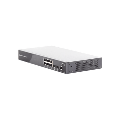 Switch PoE+ Gigabit Administrable / 8 puertos 10/100/1000 Mbps + 2 Puertos SFP Uplink / Hasta 120W / Compatible con GWN Cloud.