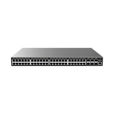 Switch Gigabit  Administrable / 48 puertos 10/100/1000 Mbps + 6 Puertos SFP+ / Compatible con GWN Cloud.