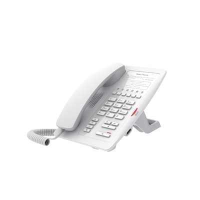 Teléfono IP para Hotelería, profesional con 6 teclas programables para servicio rápido (Hotline), plantilla personalizable con PoE