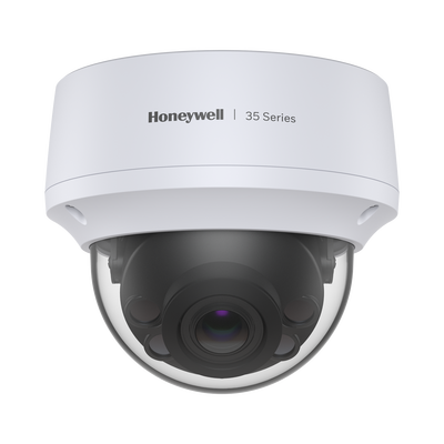 Domo IP 5 Megapixel / Lente Mot. 2.7 a 13.5 mm / 50 mts IR / Ultra Baja Iluminación /  NDAA / ONVIF /  IP67 / IK10 / H.265 / IA (Filtro de Humanos y Vehiculos) / Merodeo / Conteo de Personas / PoE / Audio y Alarmas I/O / Serie 35