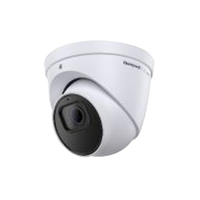 Turret IP 5 Megapixel / Lente 2.8 mm / 40 mts IR / Ultra Baja Iluminación / NDAA / ONVIF / Exterior IP67 / H.265 / IA (Filtro de Humanos y Vehiculos) / Merodeo / Conteo de Personas / PoE / Audio y Alarmas I/O / Serie 35 / Honeywell Security