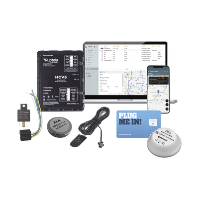 Kit de Localizador 4G LTE / Incluye  MICROSIM25GPS + datos por 1 mes + 1 EPCOMGPSMENSUAL + RELAY + Botón SOS + BLUEPUCKMAGKIT