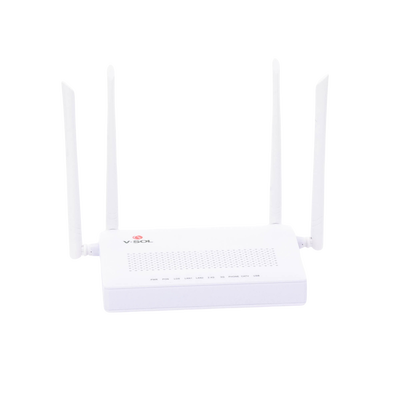 ONU Dual GPON/EPON con Wi-Fi AC de doble banda, 1 puerto SC/APC + 2 puertos LAN Gigabit + 1 puerto FXS + 1 Puerto CATV