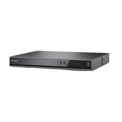 NVR 8 Megapixel (4K) / 16 Canales / 16 Puertos PoE+ / H.265 / 2 Bahías de Disco Duro (No incluidos) / Conexión P2P / ONVIF / NDAA / Soporta IA / Serie 35 / Audio y Alarmas I/O / Honeywell Security