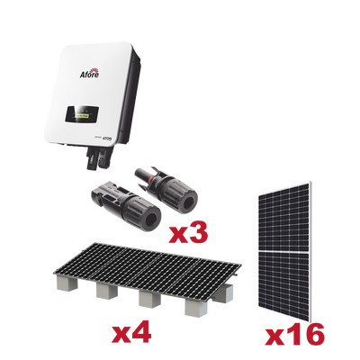 Kit Solar Interconexion  / 8kW  220Vca / Inversor AFORE / Montaje Incluido