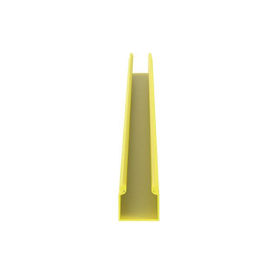 Canaleta FiberRunner™ 2X2 sin Tapa, de PVC Rígido, Color Amarillo, 1.8 m de Largo