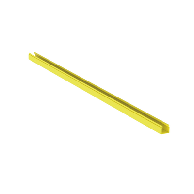 Canaleta FiberRunner™ 2X2 sin Tapa, de PVC Rígido, Color Amarillo, 1.8 m de Largo