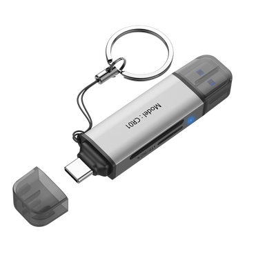 Lector de Tarjetas 2 en 1 / Conector Dual USB-A  y USB-C / Soporta SD y Micro SD